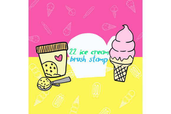 Adding Sweet Flair to Digital Art with Procreate Brush Stamp 22 Ice Cream