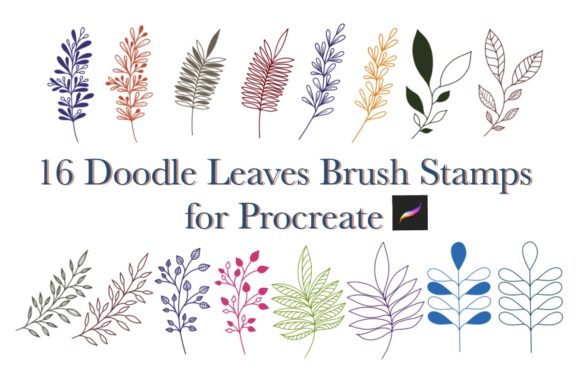 Bringing Nature to Your iPad with Doodle Leaves Brush Stamps for Procreate