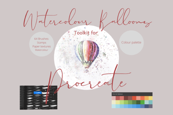 Elevating Digital Art: A Practical Look at Procreate Hot Air Balloon Watercolour Brushes