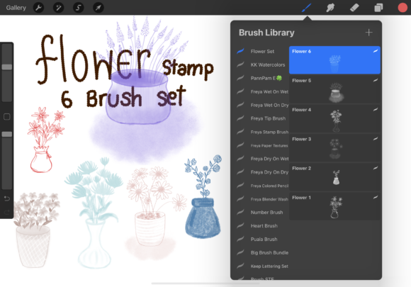 Evaluating the Procreate Brush Stamp Flower Set for Digital Botanical Design
