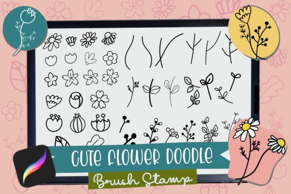 Strategic Visual Storytelling with the Doodle Flower Procreate Brush Stamp