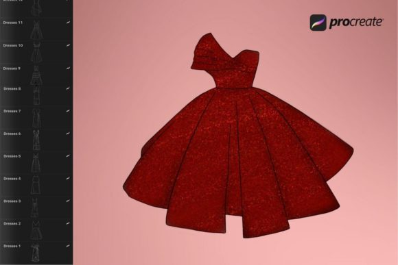 Unlocking Fashion Illustration Potential with Dress Procreate Stamps
